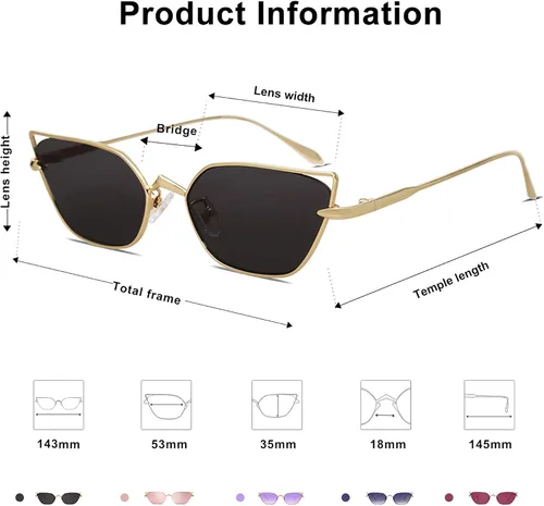 Miniatura 4 de SOJOS Gafas de sol de moda para mujer y hombre