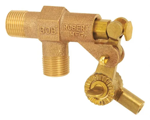 Miniatura 3 de Válvula de flotador de latón rojo Bob serie R400-1/2 R400, entrada macho NPT de 1/2" x salida macho NPT de 1/2", 22 gpm a 85 psi de presión