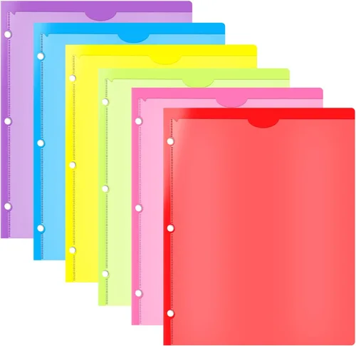 Miniatura 8 de INFUN Carpeta de bolsillo de plástico resistente con puntas y bolsillo frontal transparente, paquete de 18, carpetas de 3 puntas con bolsillos
