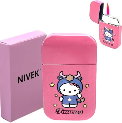 Miniatura 12 de NIVEK Encendedor de gatito Y2k 12 Consetelaciones Horóscopo Astrología Zodiaco Signos de nacimiento Pretty Pink Flame Kawaii Coleccionable Japonés