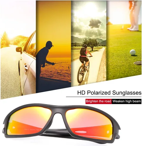 Miniatura 9 de MIRYEA Gafas de sol deportivas polarizadas para hombres y mujeres, para ciclismo, correr, conducir