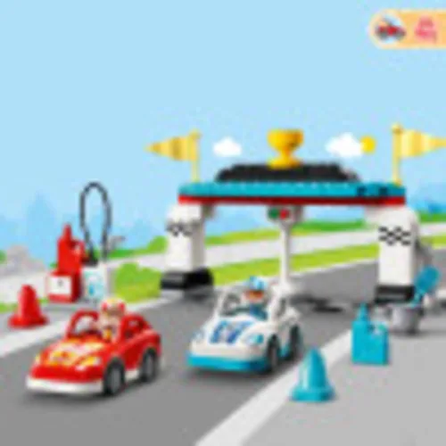 Miniatura 3 de LEGO DUPLO Town Race Cars 10947 - Juguete de construcción de carreras de coches; juego imaginativo y de desarrollo para niños pequeños y niños