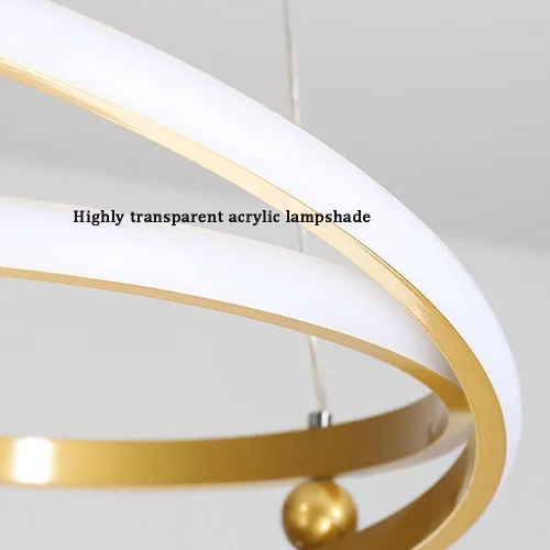 Miniatura 3 de Candelabros LED de isla de cocina, moderna iluminación colgante de techo de acrílico con 3000 K-6000 K regulable, 39.3 pulgadas de cable ajustable
