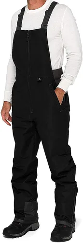 BODOAO Pantalones de esquí para hombre, aislados, resistentes al agua, pantalones de esquí para nieve, overol de snowboard con aislamiento