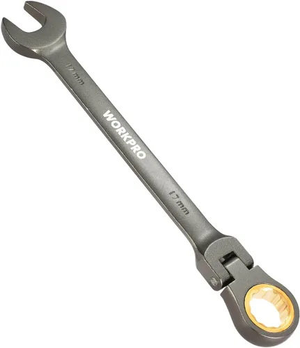 Miniatura 19 de WORKPRO Juego de llaves combinadas de trinquete de cabeza flexible de 8 piezas, SAE 5/16-3/4 pulgadas, 72 dientes, construcción CR-V, niquelado