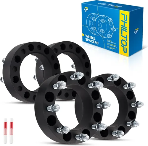 Miniatura 98 de PHILTOP Espaciador de rueda de 4 x 4 de 2 pulgadas, espaciadores de rueda centrados en las lengüetas para Polaris Trail Boss 330 2003-2013, Trail