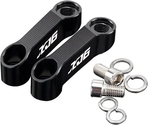 TCHAU Mirrors Bracket 1 Pair Motorbike Rearview Mirror Risers Extenders Extension Adapters Bracket for XJ6 XJ 6 XJR 1200 1300 (Color : A Black)