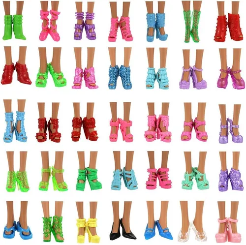 Miniatura 8 de Lote 15 artículos Barwa, 5 juegos moda casual ropa/trajes con 10 pares de zapatos para muñeca Barbie regalo de Navidad