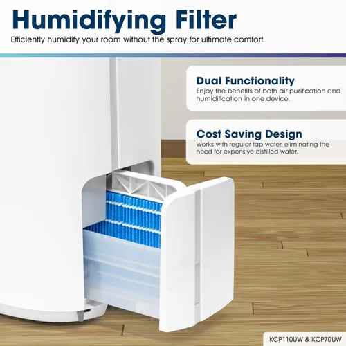 Miniatura 11 de SHARP Purificador de aire inteligente con humidificador combinado: cubre hasta 2,603 pies cuadrados en una hora, compatible con Alexa y Google Asst.