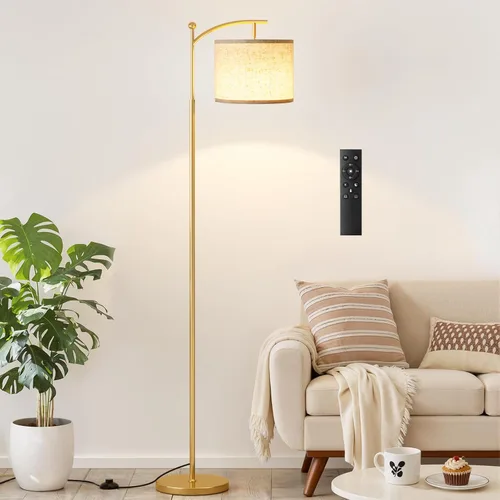 Miniatura 13 de Ambimall Lámpara de pie de 60 pulgadas con control remoto y bombilla regulable continua, temperatura de colores y brillo ajustables, lámparas de pie