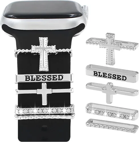 Miniatura 14 de Correas decorativas para anillo compatibles con correas de Apple Watch de 1.496 pulgadas, 1.575 pulgadas, 1.614 pulgadas, 1.654 pulgadas, 1.732