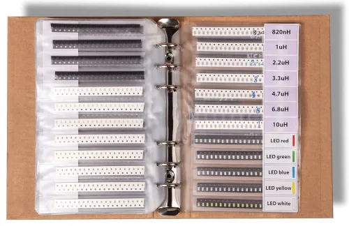 Miniatura 8 de Libro de surtido de resistencias, condensadores y componentes electrónicos SMD 1206 - 5435 piezas, Libro 1206