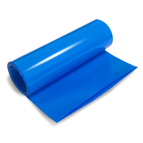 Miniatura 12 de Tubo de envoltura termorretráctil de PVC de 3.95 pulg. (100 mm) de ancho para baterías de litio 18650 21700, paquetes de batería DIY, azul, longitud