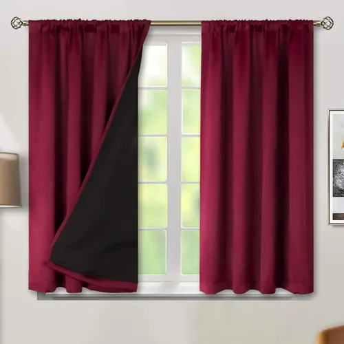 Miniatura 65 de BGment - Cortinas opacas para sala de estar de 63 pulgadas de largo, juego de 2 paneles, cortinas para oscurecer toda la habitación, cortinas