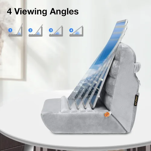 Miniatura 4 de MOSISO Soporte de almohada para tableta, soporte suave para tablet de regazo, base suave para tablet con bolsillos y ranura para lápiz capacitivo