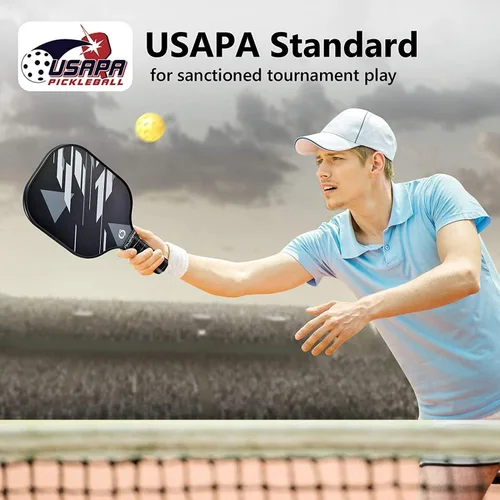 Miniatura 5 de niupipo Pickleball Paddles Set of 2 or 4, USAPA Approved Fiberglass Pickleball Paddle Set with Balls and Bag, Polypropylene Honeycomb Core, B.