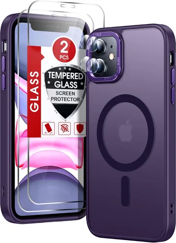 Miniatura 33 de LeYi Funda para iPhone XR: con protector de pantalla X2 + 2 funda para cámara [compatible con MagSafe] Funda protectora magnética i iphoneXR