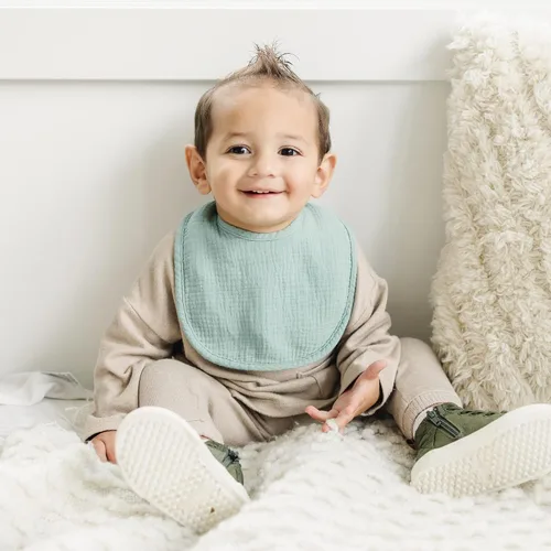 Miniatura 6 de Konssy Baberos de muselina para bebé, paquete de 8 unidades, bandana de algodón, unisex, para niños y niñas, juego suave y absorbente para dentición