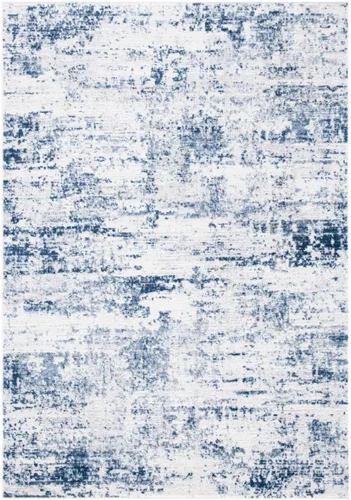 Miniatura 33 de SAFAVIEH Amelia Collection ALA700A - Alfombra decorativa de 2'2" x 4', diseño moderno abstracto, color marfil y azul, no desprende pelusa y de fácil