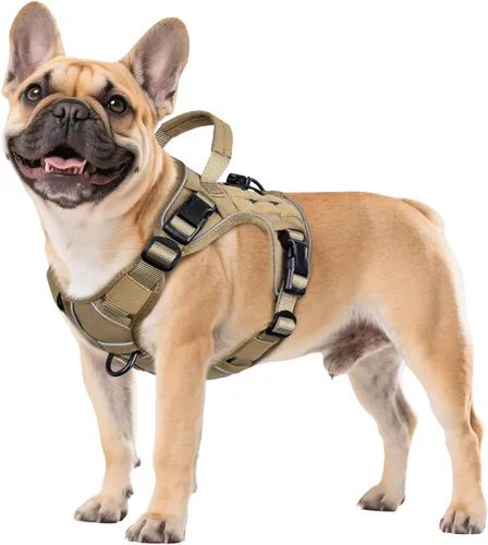 Miniatura 41 de WINGOIN - Arnés táctico púrpura para perros medianos, arnés resistente sin tirones con asa, chaleco militar K9 reflectante ajustable para mascotas