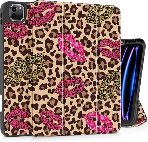 Miniatura 13 de Funda Tuiklol para iPad Pro de 12.9 pulgadas 2022 2021 2020 2018 6th / 5th / 4th / 3rd Gen Built in Pencil Holder Protective Stand Back Cover with