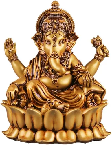 Miniatura 9 de Artarium Vighnaharta - Estatua de Ganesha de 9 pulgadas, ídolo de Ganesha, Dios hindú Ganpati Murti para templo del hogar, decoración de habitación