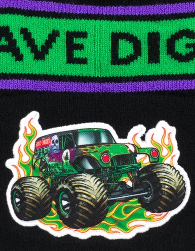 Miniatura 5 de Monster Jam Grave Digger - Gorro de invierno para recién nacido, color verde, talla única