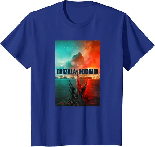 Miniatura 36 de Godzilla vs Kong - Camiseta oficial con póster, Negro