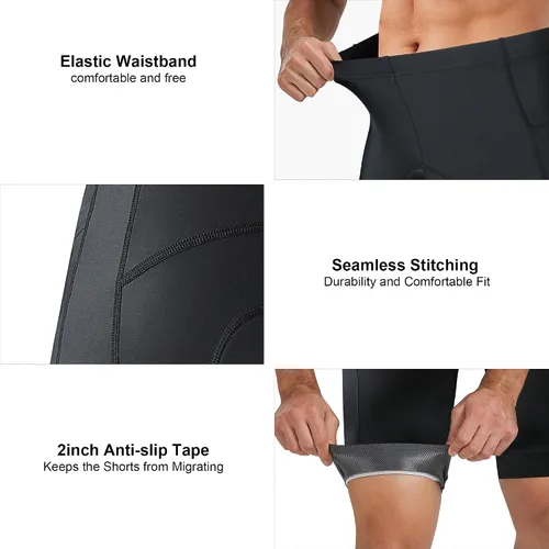 Miniatura 113 de sponeed Pantalones cortos de ciclismo para hombre, pantalones acolchados para ciclismo, ropa de ciclismo