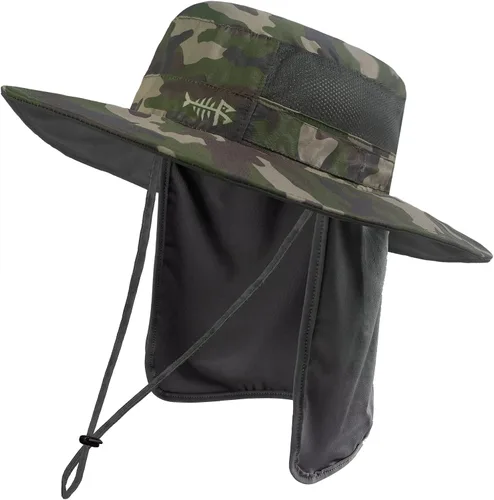 Miniatura 30 de BASSDASH Sombrero de pesca solar UPF 50+ resistente al agua con solapa desmontable para el cuello