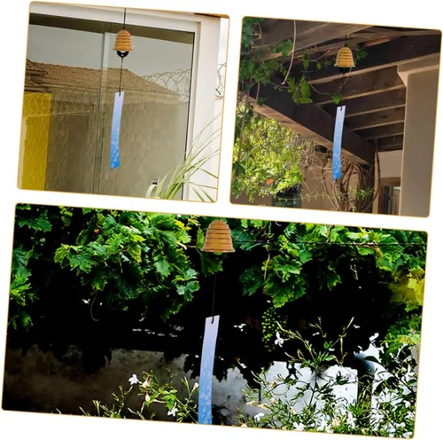 Miniatura 2 de DECHOUS 2Pcs Retro Hanging Wind Chime Pendant Wind Bell Outdoor Garden Courtyard Patio Decor with Relaxing Sound