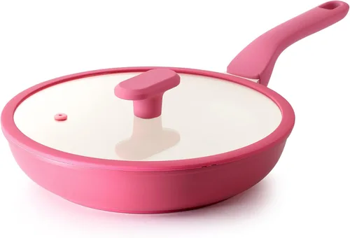 Miniatura 17 de PRICUSIS Sartén Antiadherente con Tapa, Sartén Saludable, Sartén para Huevos Antiadherente, Sartén para Tortillas, Sartén de Chef, Libre de PFOA