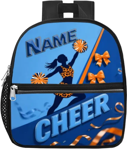 Miniatura 9 de Mochila transparente personalizada para niñas, mochila escolar de porristas de 12 x 6 x 12 pulgadas para mujeres, niños, adolescentes Azul