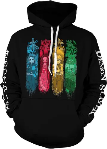 Miniatura 2 de GLIKXN Sudadera deportiva unisex con capucha de anime para hombres y mujeres