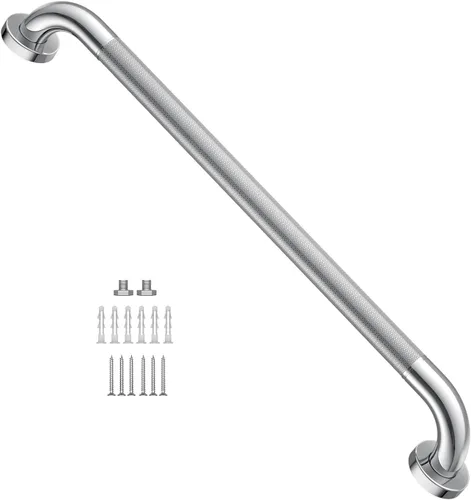 Miniatura 8 de Barras de agarre de ducha de 16 pulgadas para bañeras, paquete de 2 barras de agarre de baño de acero inoxidable, riel de seguridad moleteado