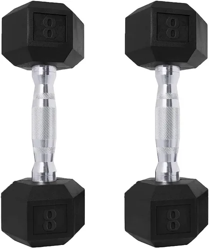 Saorzon Juego de 2 mancuernas para ejercicio y fitness para gimnasio en casa, pesas libres hexagonales de mano 1 2 3 4 5 8 10 12 15 20 25 30 35