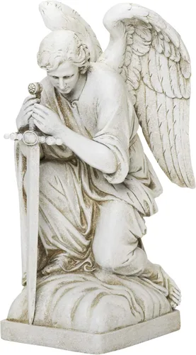Joseph's Studio by Roman Inc., Ángel masculino arrodillado, colección de jardín, estatua religiosa, monumento, ángel, patrón, decoración de jardín