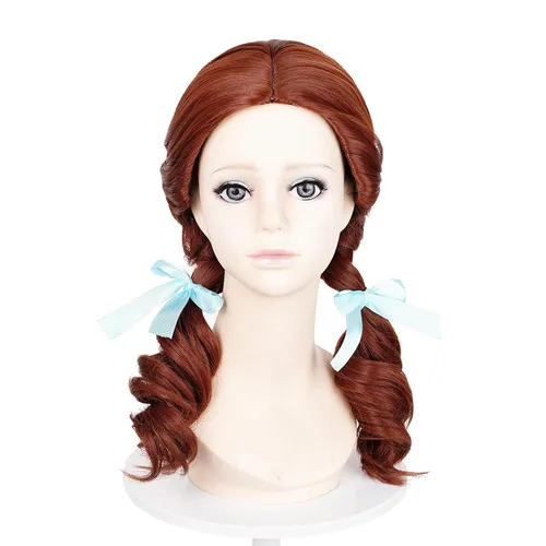 Miniatura 19 de LABEAUTÉ Aldult - Peluca rubia de princesa para mujer con corona, broche + clip para la oreja + gorra, juego de 5 piezas de peluca dorada larga