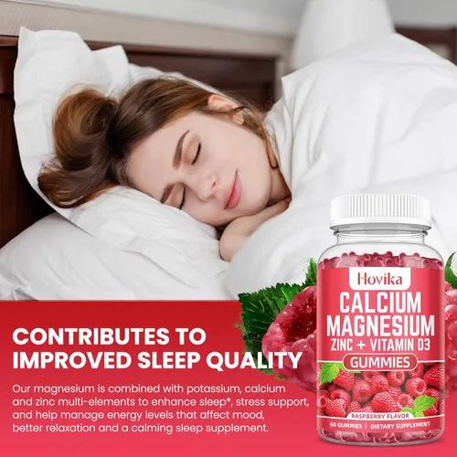 Miniatura 6 de Gomitas de calcio y magnesio y zinc con potasio vitamina C, B6, D3, K2 - Calcio para mujeres y hombres - Suplemento multivitamínico de calcio