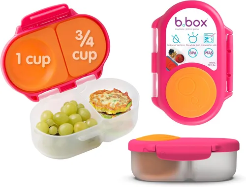 Miniatura 23 de b.box Batman Snack Box - Recipientes a prueba de fugas de 2 compartimentos para niños, mini caja Bento para niños y niños pequeños, contenedores