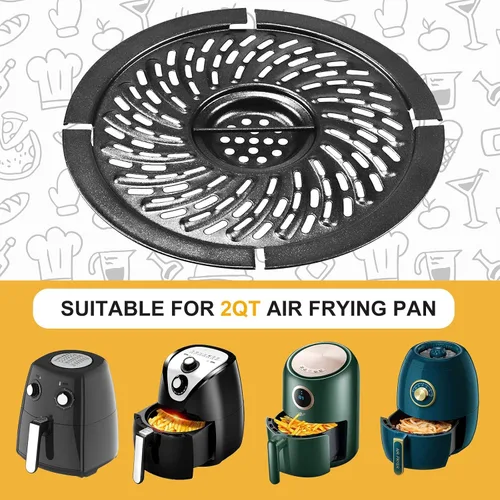 Miniatura 3 de Piezas de repuesto para freidora de aire, 2 cuartos de galón de 2.1 cuartos de galón, bandeja redonda para freidora de aire, bandeja de accesorios