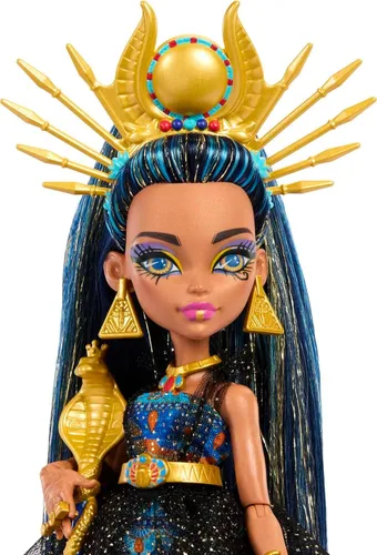 Miniatura 2 de Muñeca Monster High Monster Ball, Cleo De Nile con vestido de fiesta y accesorios temáticos incluyendo cetro y cupcakes