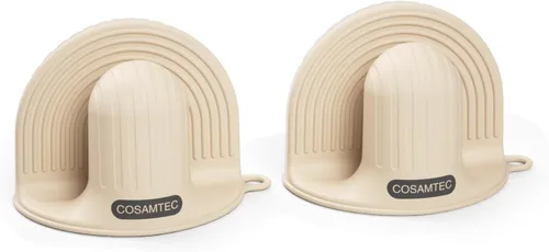 Manoplas de horno de silicona resistentes al calor, juego de mini guantes para horno y sujetadores de ollas para cocina, agarre antideslizante