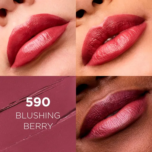 Miniatura 2 de L'Oreal Paris Colour Riche Original - Lápiz labial cremoso e hidratante satinado con aceite de argán y vitamina E, Blushing Berry, 1 unidad
