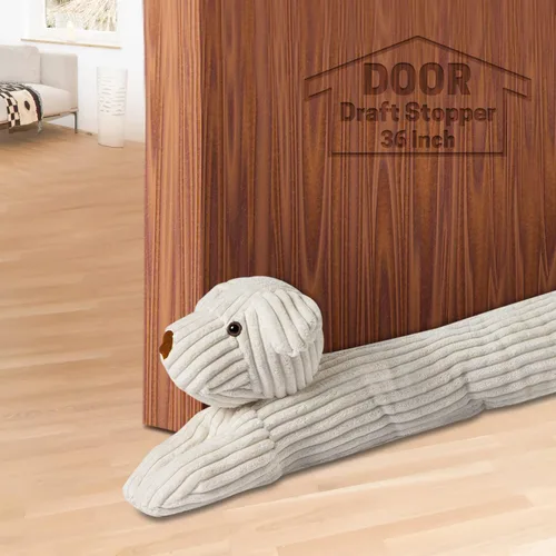 Miniatura 15 de SWISSELITE Tapón de 36 pulgadas para debajo de la puerta, bloqueador de ruido decorativo para puerta, tapón de aire para animales con peso de 1.43