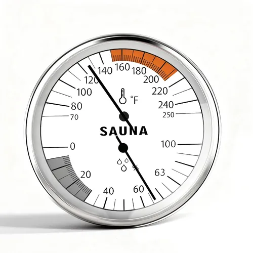 Termómetro de sauna 2 en 1 e higrómetro, medidor preciso de temperatura y humedad para sala de sauna, saunas de vapor, accesorios de sauna