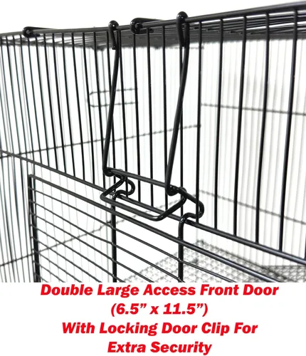 Miniatura 4 de Jaula de 3 niveles plegable para hurones, chinchillas, deslizadores de azúcar y ratas, portador de animales a prueba de mordidas, jaula de viaje