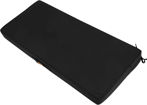 FUNHOME Cojín de Banco para Exteriores 42 x 18 x 3 Pulgadas, Cojín de Sofá Portátil Resistente al Agua, Cojín de Columpio de Porche con Asa y Lazos,
