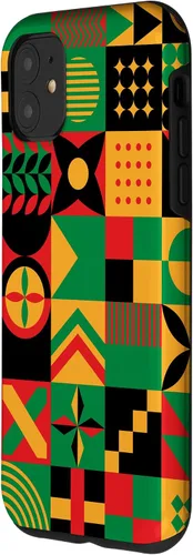 Miniatura 2 de iPhone 11 Tribal Patrón Afroamericano Orgullo Negro Historia Caso