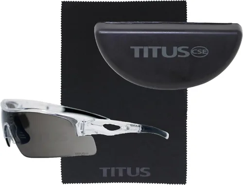 Miniatura 44 de TITUS G20 Gafas de seguridad para todos los deportes, protección para motocicletas, compatibles con ANSI Z87+ Marco negro - Lente ahumado - Con bolsa